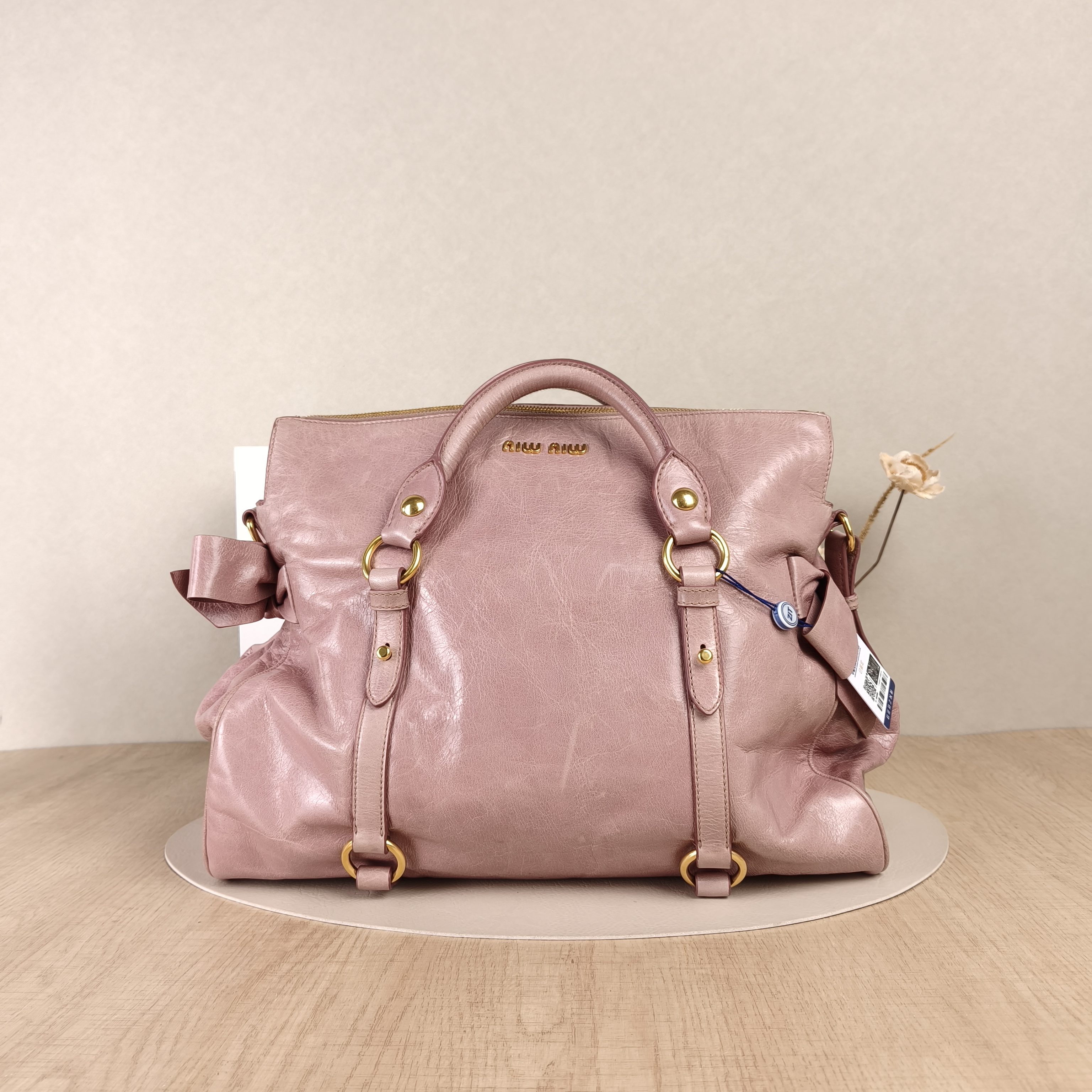 Miumiu Shoulder Bag Shoulder Bag Waxed Leather One Size37 × 16 × 29 cm