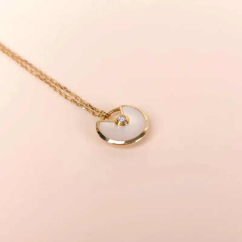 CARTIER Necklace Amulette de Necklace Pearl · White Mother-of-Pearl 18KY ellow Gold Small 40cm — cover view 7 of 10