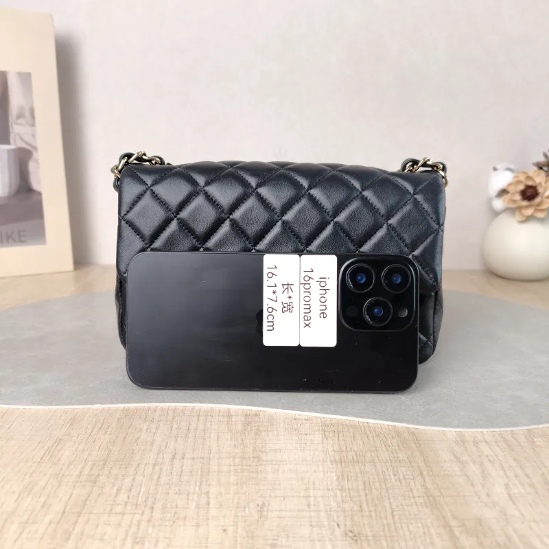Chanel Crossbody Bag Classic Flap Large Mini CF Mini Black SL ambskin mini 20 × 6 × 12 cm — cover view 4 of 6