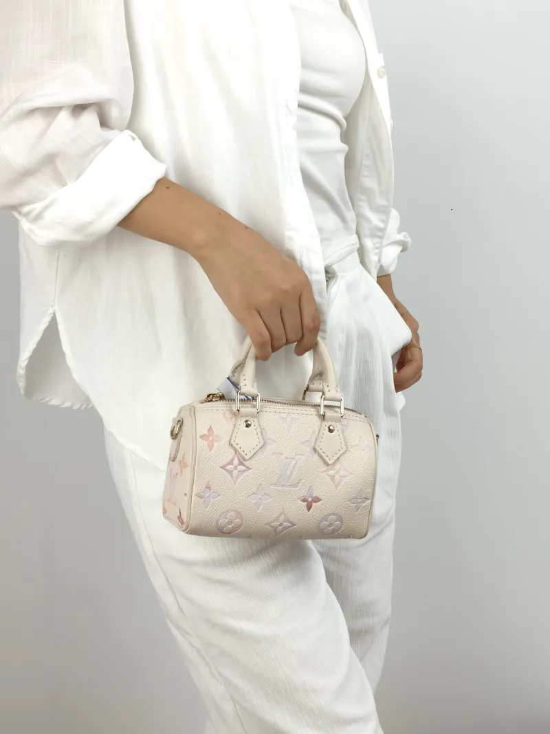 Louis Vuitton Crossbody Bag Speedy Nano Monogram Empreinte Embossed Calfskin nano 16 × 7.5 × 10 cm — on-model view 2 of 2