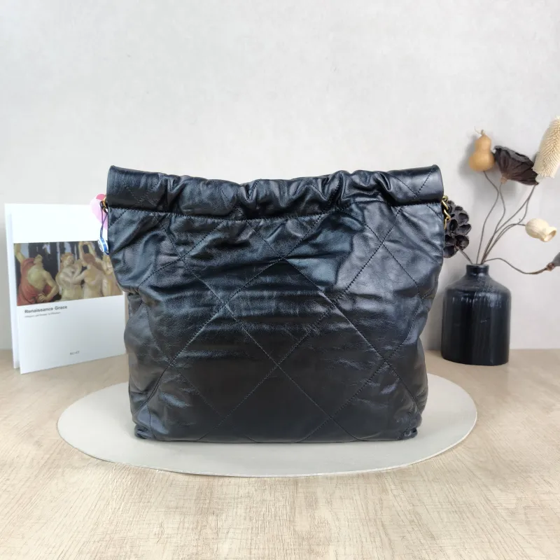 Chanel Shoulder Bag 22Bag Black CC alfskin Small 35 × 7 × 37 cm — cover view 2 of 6