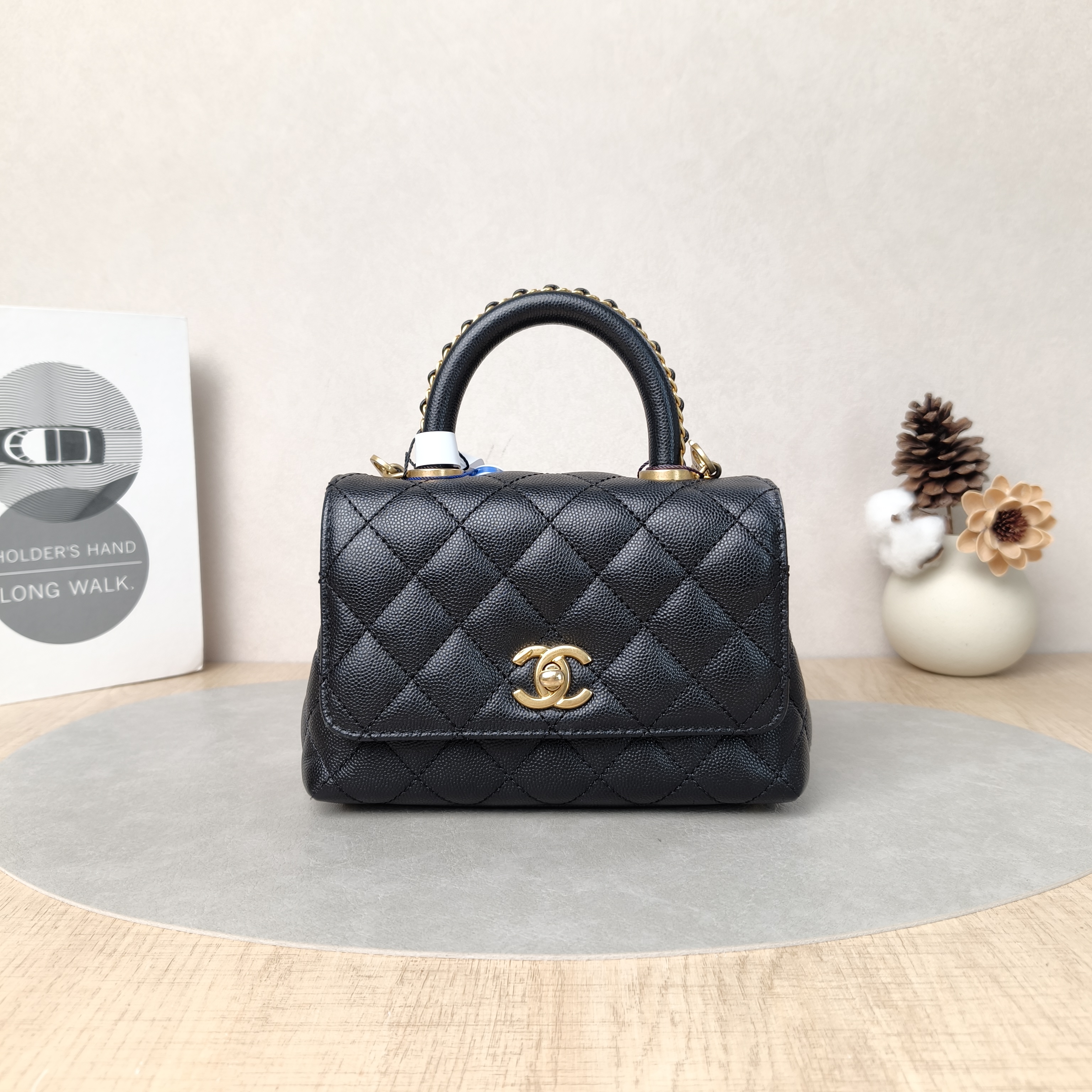 CHANEL Bag coco handle mini19*9*13