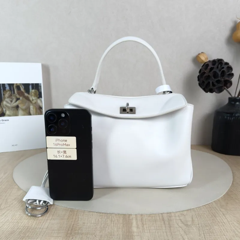 BALENCIAGA Crossbody Bag RODEO White Calfskin Mini 23 × 10 × 17 cm — cover view 5 of 6