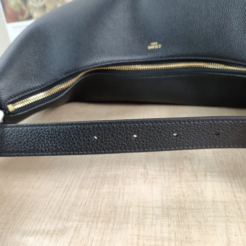CELINE Shoulder Bag LULU hobo Black Calfskin Large 38 × 8 × 42 cm — detail view 1 of 11
