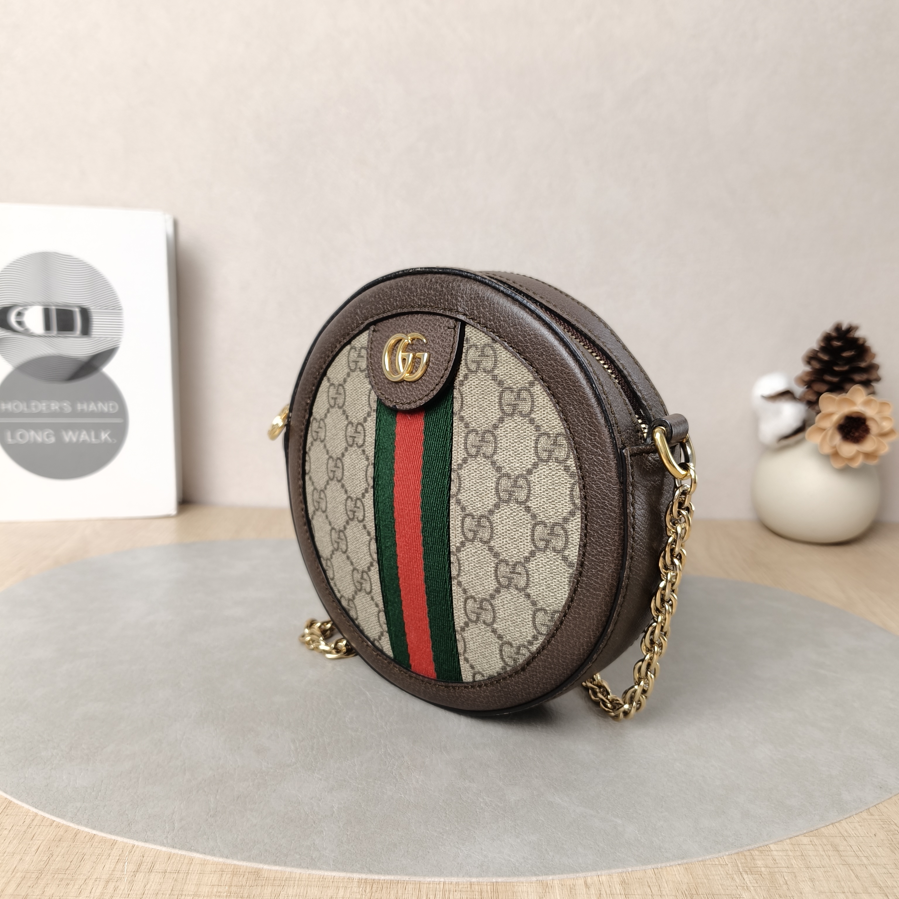 GUCCI Crossbody Bag Ophidia GG Round Bag Monogram PV Cmini18 × 4.5 × 18 cm — cover view 2 of 5