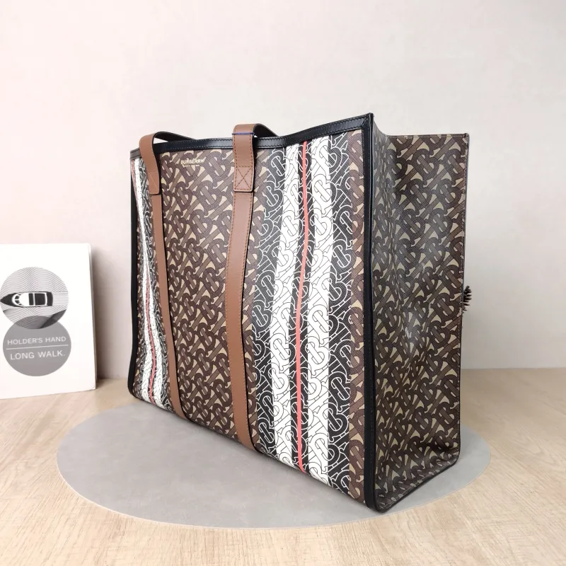 BURBERRY Top Handle Bag Tote Bag Colorblock PVC One Size43 × 15 × 34 cm — cover view 3 of 5