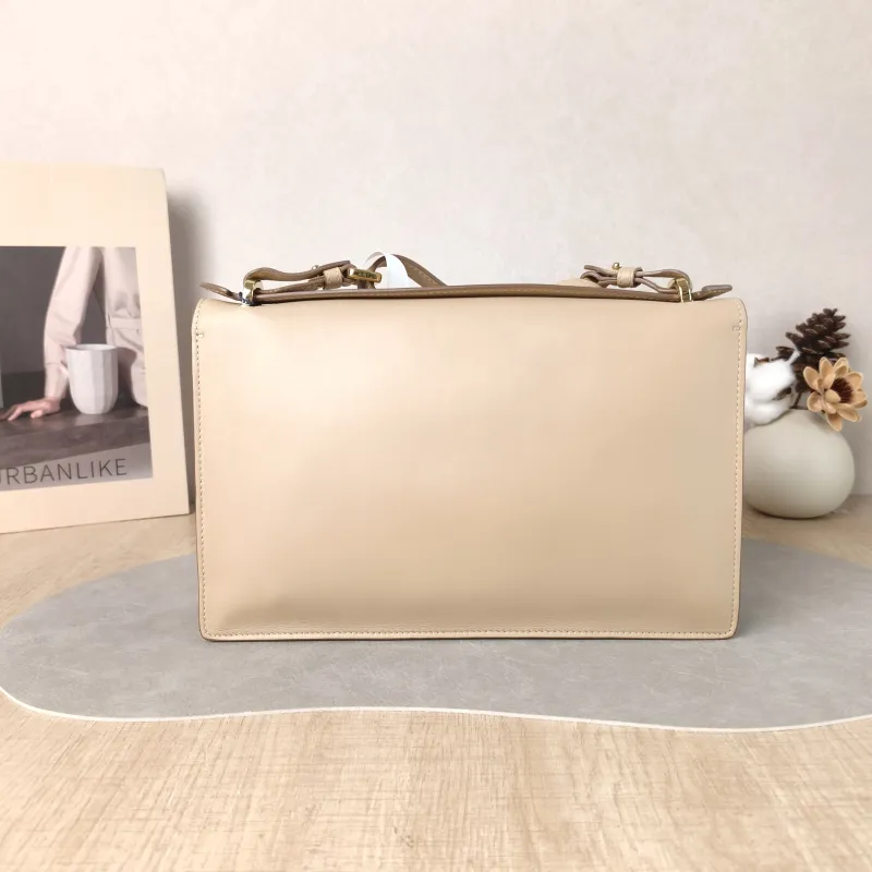 FERRAGAMO Shoulder Bag Shoulder Bag Taupe Calfskin 25.5 × 5 × 16 cm — cover view 2 of 5