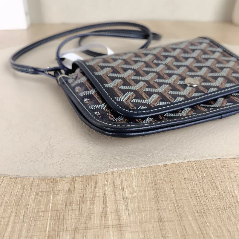 GOYARD Crossbody Bag PLUMET Blue PVC One Size 20.5 × 2.5 × 14 cm — detail view 2 of 9