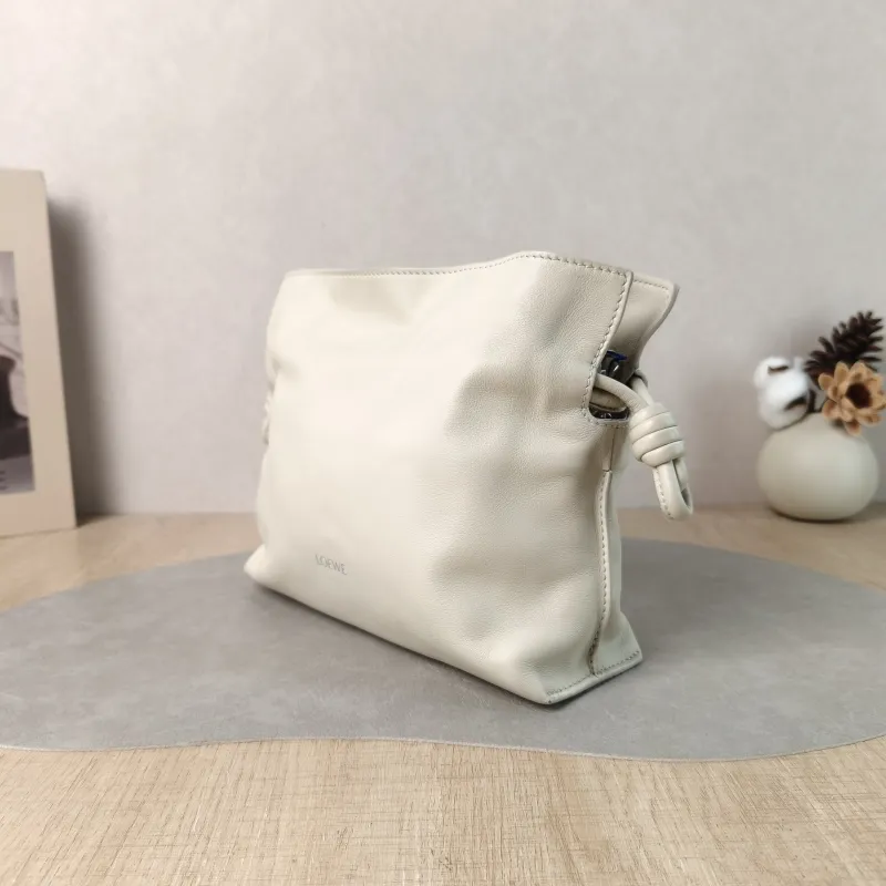 LOEWE Crossbody Bag Flamenco White Calfskin Mini 24 × 9 × 18 cm — cover view 2 of 5