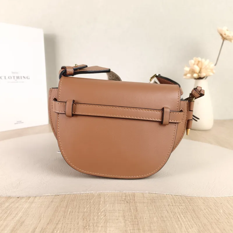 LOEWE Crossbody Bag Gate Caramel Calfskin Mini 15 × 8 × 12.5 cm — cover view 3 of 5