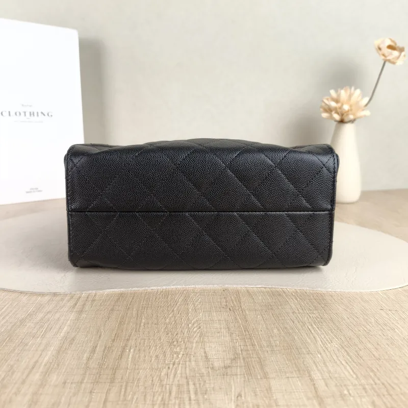 Chanel Shoulder Bag 25Bag Black Grained Calfskin Mini 20 × 12.5 × 22 cm — cover view 4 of 5