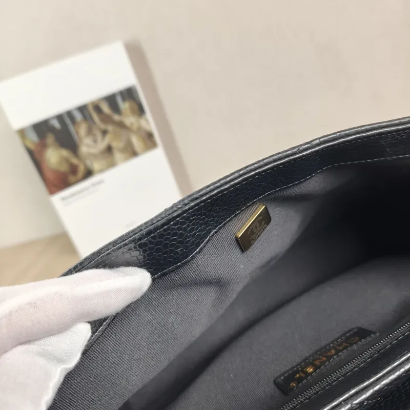 Chanel Backpack Backpack Black Grained Calfskin One Size24 × 6 × 18 cm — detail view 11 of 13