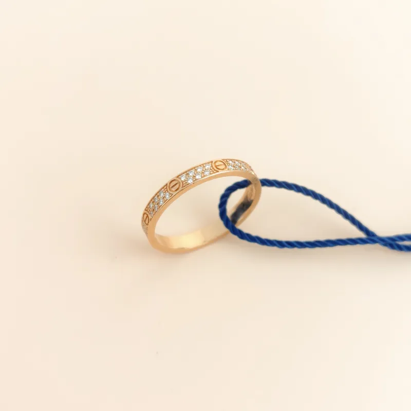 CARTIER Ring Love Yellow Gold 18KY ellow Gold Diamond Mini 50 — cover view 3 of 8