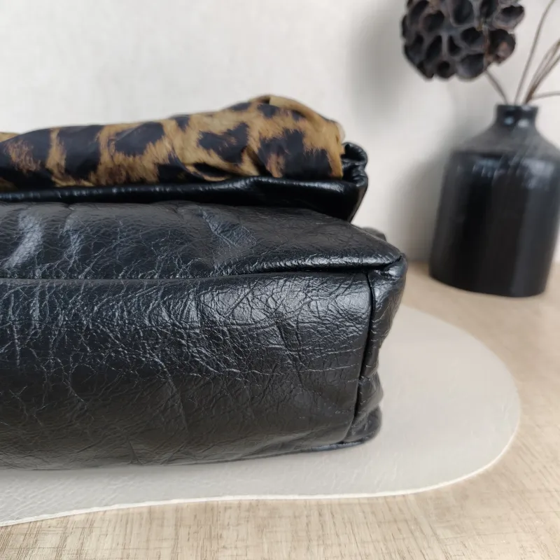 BALENCIAGA Shoulder Bag MONACO PLUS Black Calfskin Small 28 × 9 × 19 cm — detail view 3 of 13