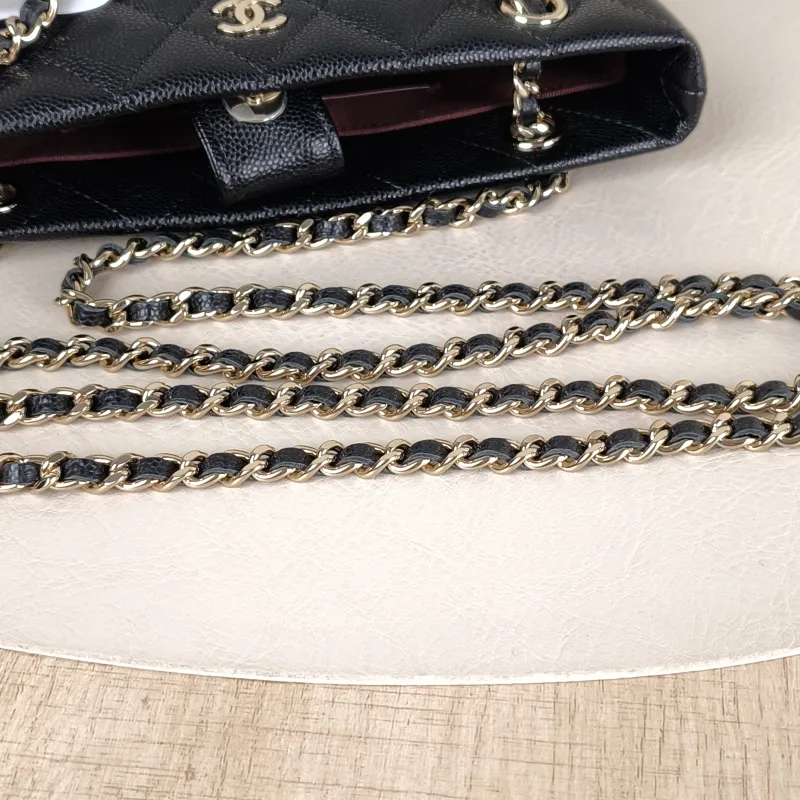 Chanel Shoulder Bag25c mini tote Black Grained Calfskin20 × 4 × 11 cm — detail view 8 of 10