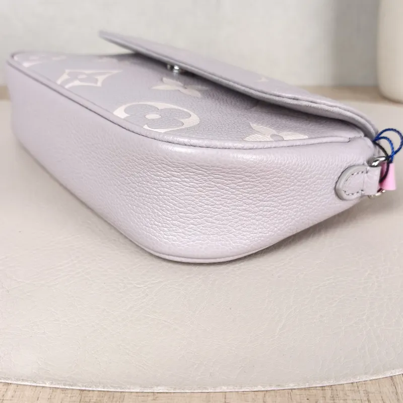 Louis Vuitton Crossbody Bag IVY Grey · White Monogram Empreinte Embossed Calfskin Small 23.5 × 4.3 × 12 cm — detail view 3 of 11