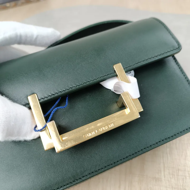 SAINT LAURENT Shoulder Bag Shoulder Bag Green Calfskin16.5 × 5 × 8.5 cm — detail view 14 of 17