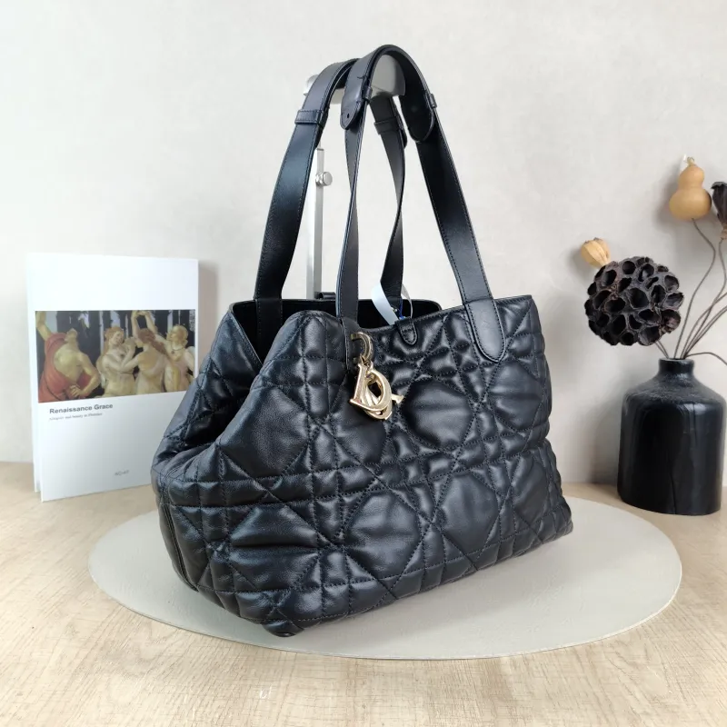 DIOR Top Handle Bag TOUJOURS Black Calfskin Medium28.5 × 17 × 21.5 cm — cover view 5 of 5