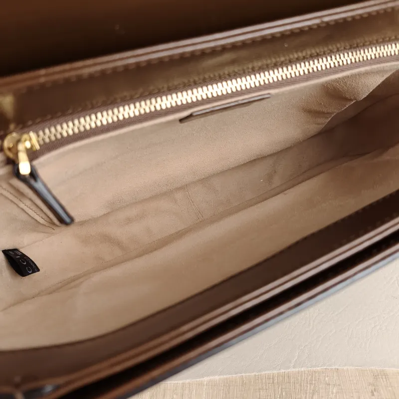 GUCCI Shoulder Bag Horsebit 1955 Horsebit Medium Monogram PVC Medium 25 × 8 × 18 cm — detail view 1 of 12