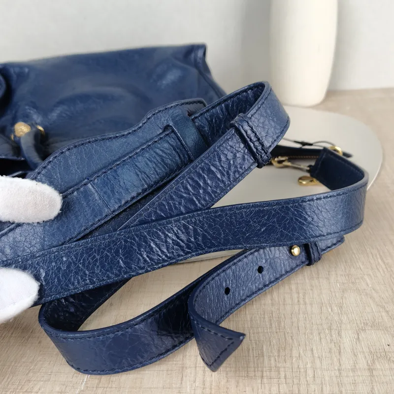 BALENCIAGA Crossbody Bag Classic City Blue Lambskin Mini 24 × 10 × 16 cm — detail view 9 of 11