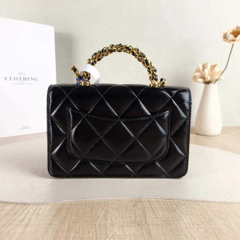 Chanel Crossbody Bag woc Black Waxed Leather One Size 19.2 × 3.5 × 12.3 cm — cover view 4 of 6