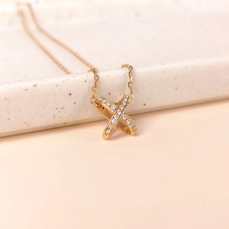 CHAUMET Necklace Jeux de Liens · Collection · Necklace Rose Gold Diamond18KR ose Gold One Size 42cm — cover view 3 of 7
