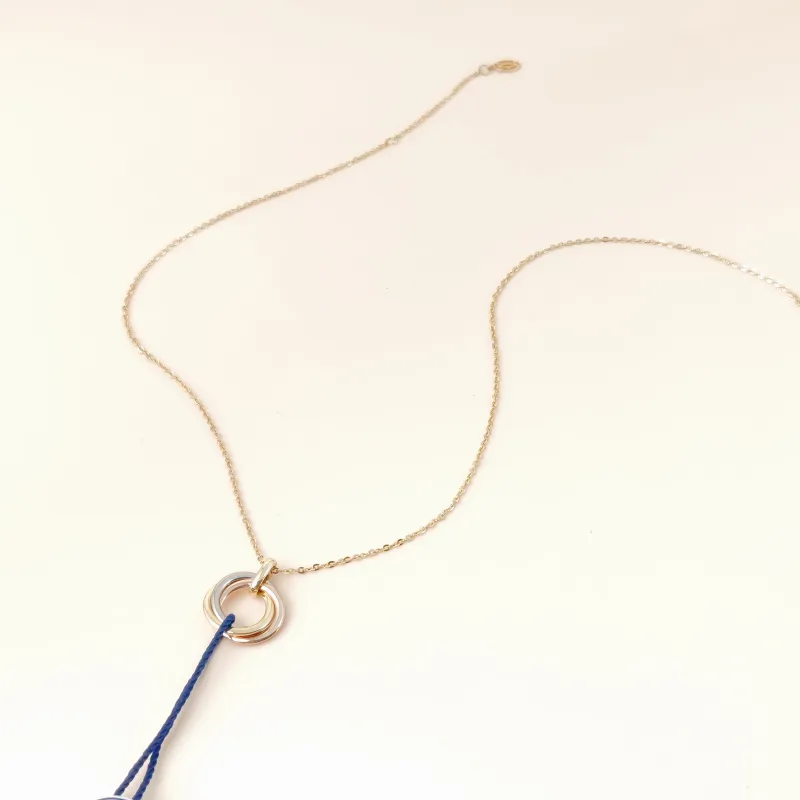CARTIER Necklace Trinity Collection Necklace 18KW hite Gold Yellow Gold Rose Gold Small 42cm — cover view 9 of 10