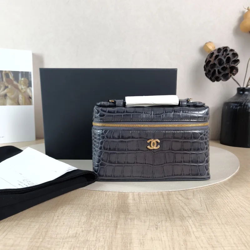 Chanel Crossbody Bag Collectionlp Top Handle Bag Dark Grey Calfskin One Size 19.5 × 5 × 17 cm — cover view 5 of 6