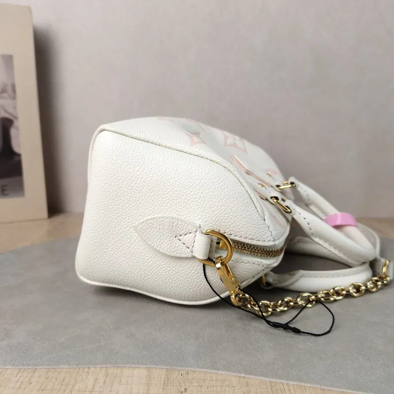 Louis Vuitton Crossbody Bag Speedy20 · Pink Monogram Empreinte Embossed Calfskin Small 20.5 × 12 × 13.5 cm — detail view 6 of 13