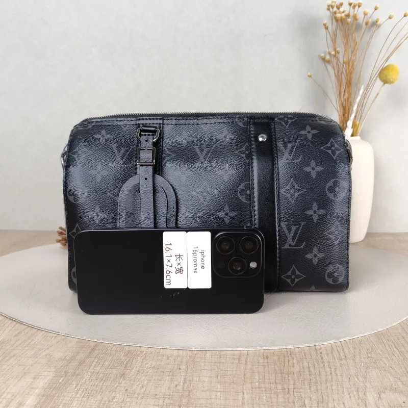 Louis Vuitton Crossbody Bag City Keepall Black PVC Medium 27 × 13 × 17 cm — cover view 3 of 5