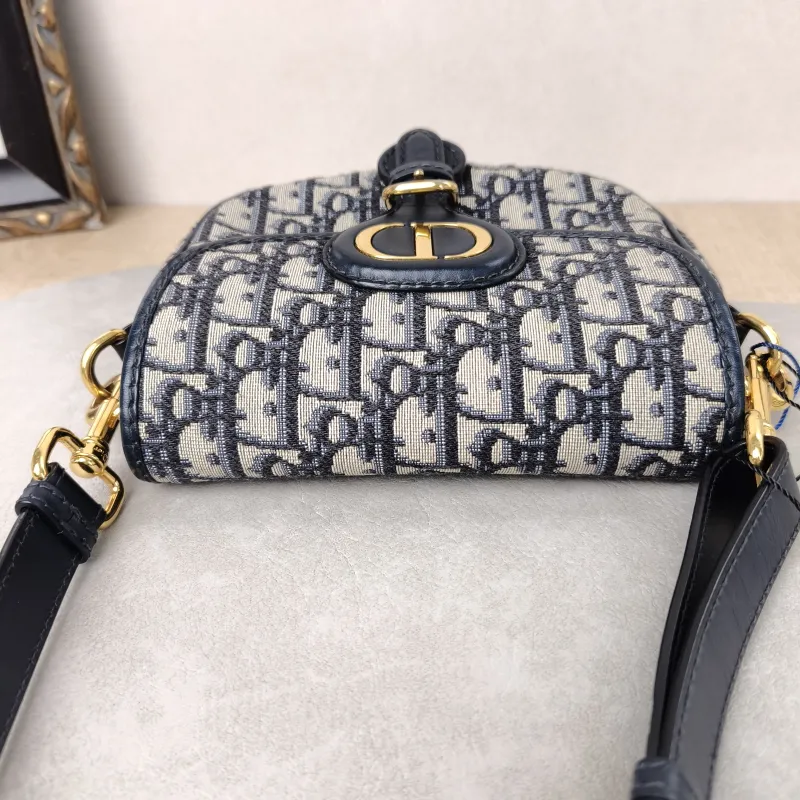 DIOR Crossbody Bag Bobby Blue Canvas Small18 × 5 × 14 cm — detail view 10 of 17