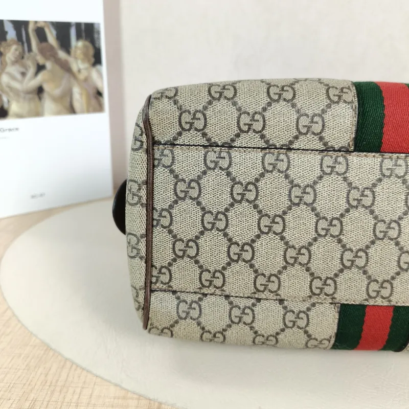 GUCCI Top Handle Bag Ophidia Monogram PVC Medium 25 × 14 × 17 cm — detail view 10 of 11
