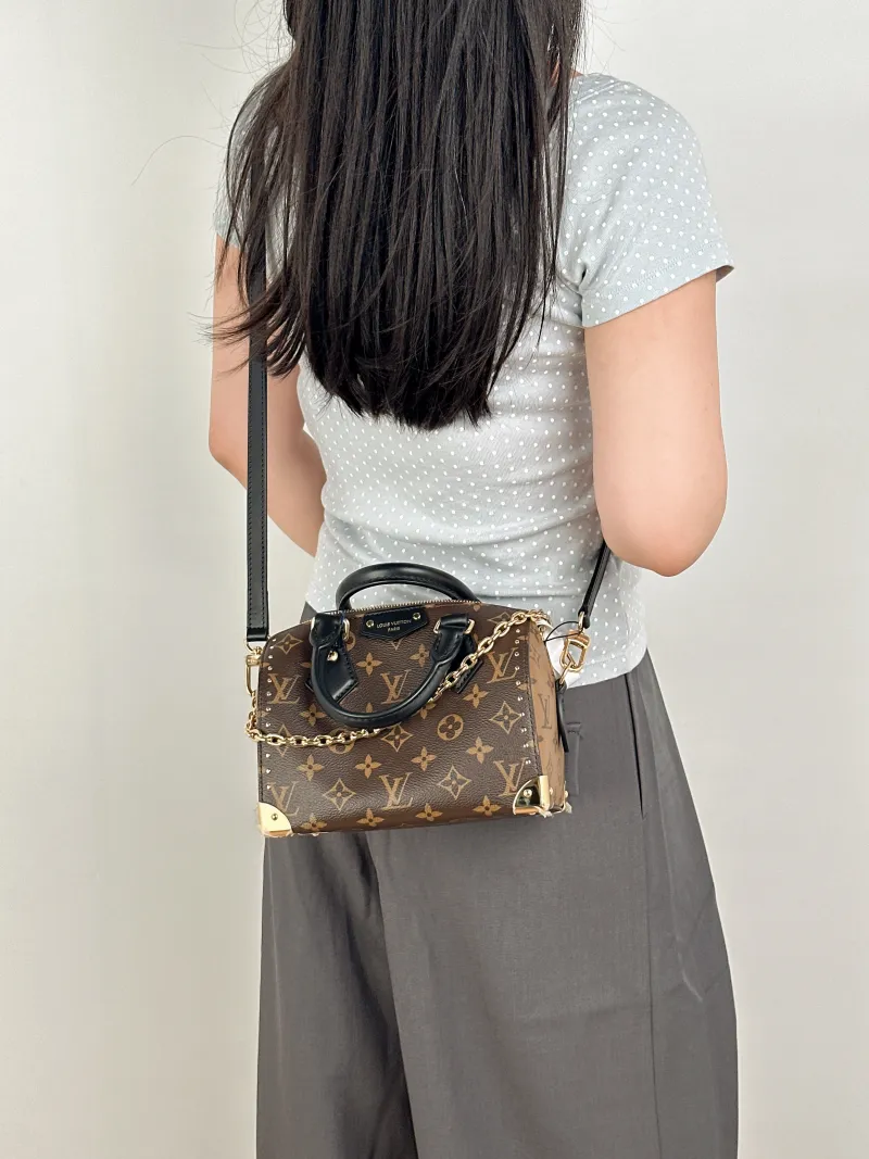 Louis Vuitton Crossbody Bag Speedy Trunk 20Monogram PVC Small20.5 × 11 × 13.5 cm — on-model view 1 of 3