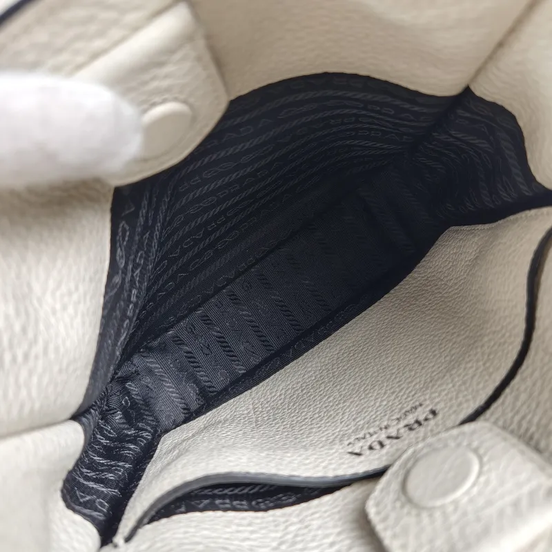 PRADA Crossbody Bag Crossbody Bag White Calfskin One Size 18 × 6.5 × 19.5 cm — detail view 6 of 11