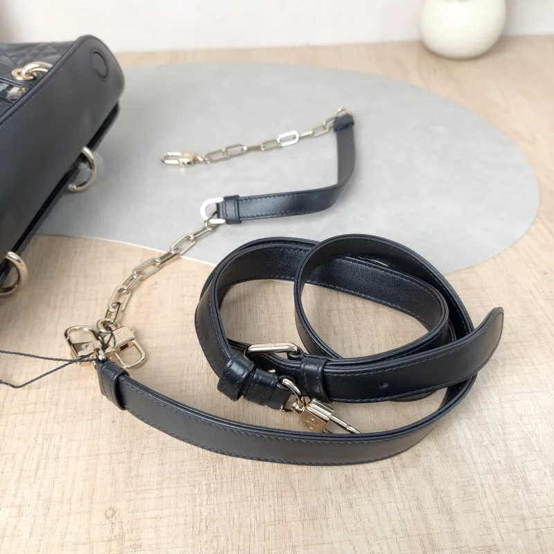 DIOR Crossbody Bag Lady D-Joy Black Lambskin Medium26 × 5 × 13.5 cm — detail view 9 of 9