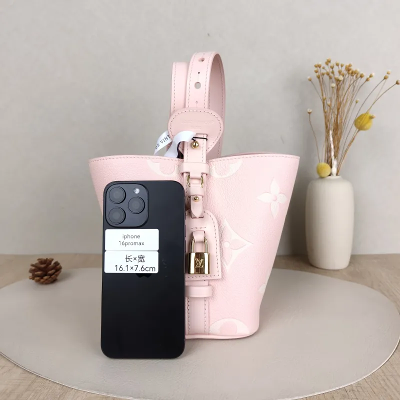 Louis Vuitton Top Handle Bag ALL IN BB · White Empreinte Embossed Calfskin Monogram BB18 × 12 × 16 cm — cover view 5 of 6