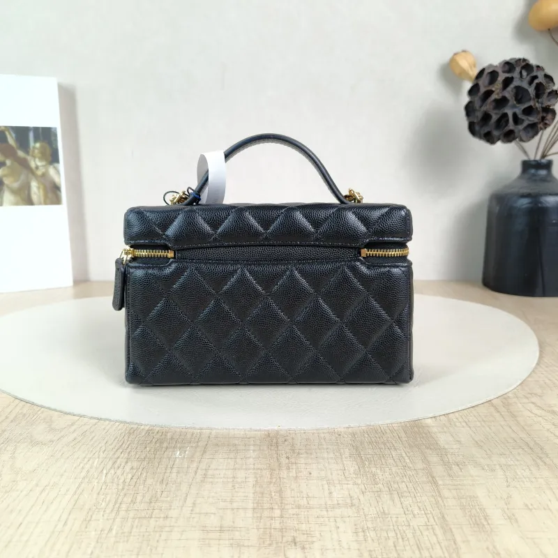 Chanel Crossbody Baglp Box Bag Top Handle Crossbody Bag Black Calfskin One Size19.5 × 5 × 17 cm — cover view 3 of 6