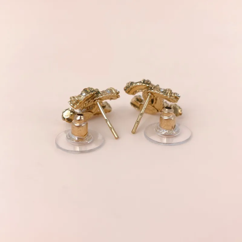 Chanel Earrings c Woven Earrings Gold One Size — cover view 3 of 6