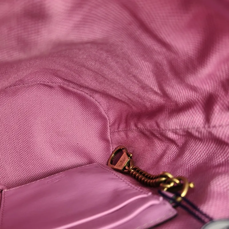 GUCCI Crossbody Bag GG Marmont Marmont Bucket Bag Canvas Calfskin mini14 × 13 × 17 cm — detail view 3 of 13