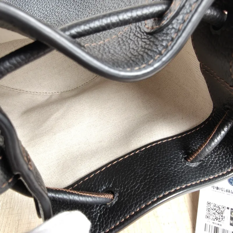 BURBERRY Crossbody Bag Bucket Bag Black Calfskin One Size 17 × 11 × 17 cm — detail view 9 of 10