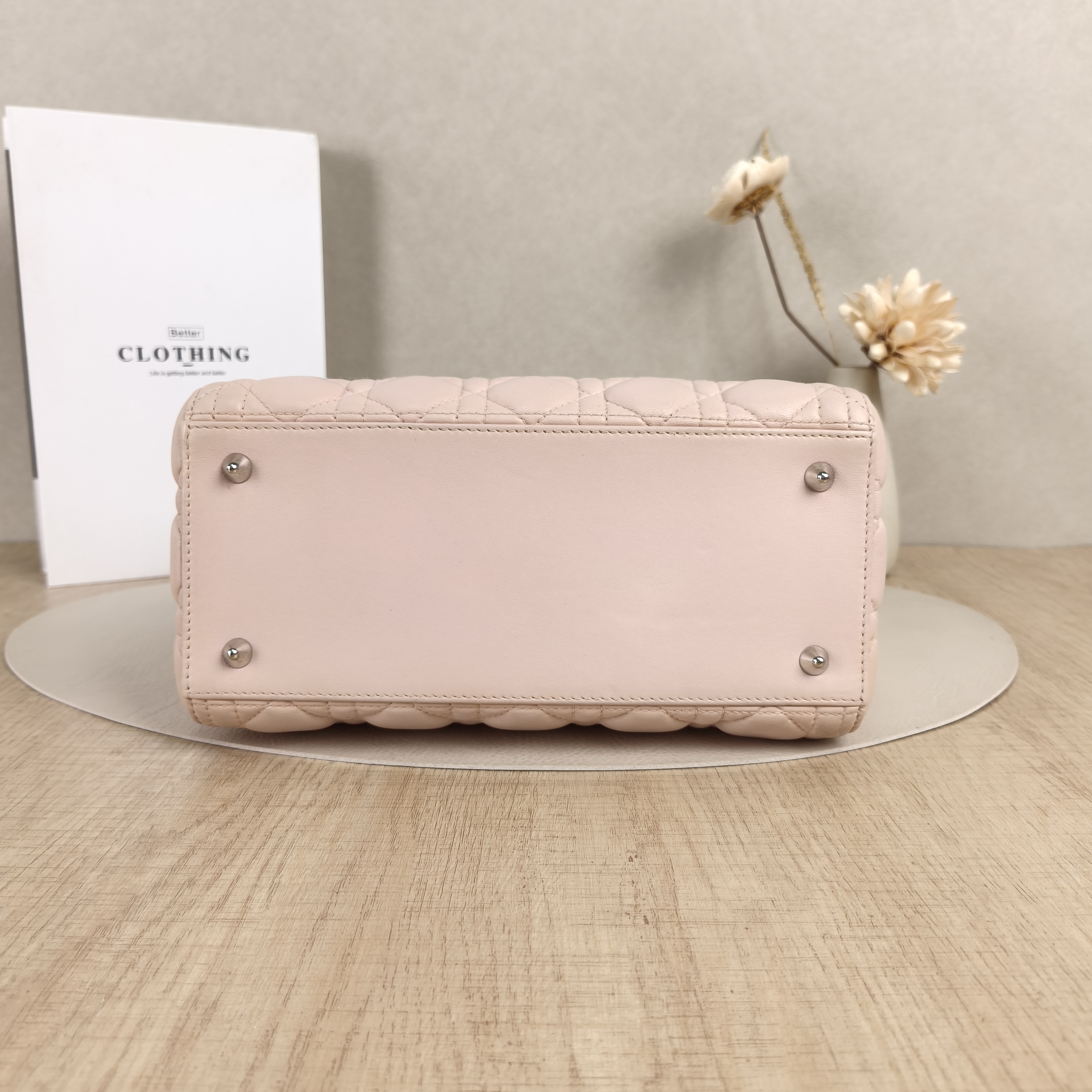 DIOR Lady Lady Dior Bag Pink Lambskin · Shoulder Strap · 24 × 12 × 21 cm — cover view 7 of 8