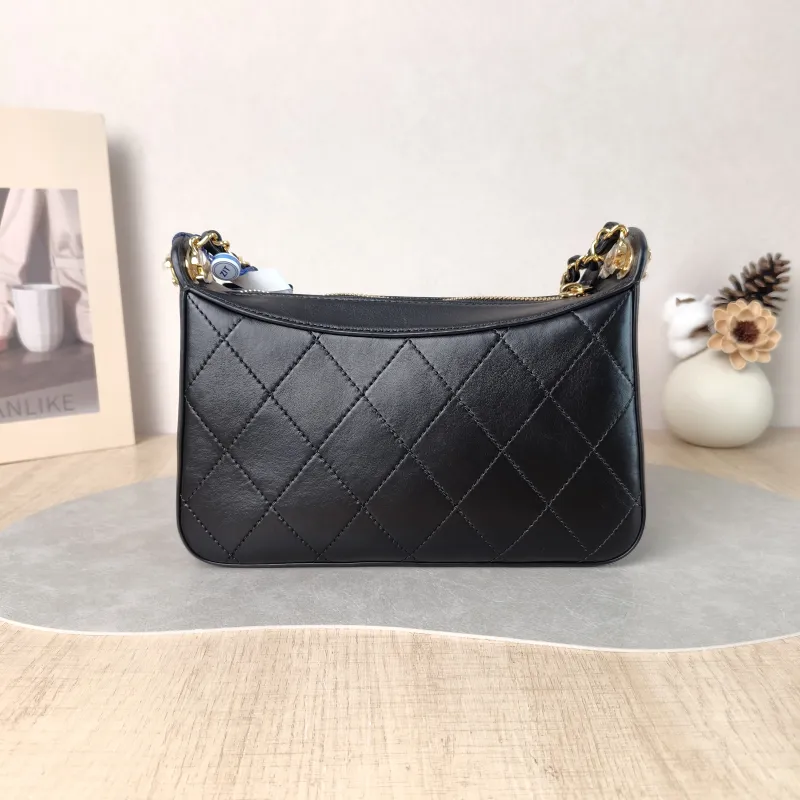 Chanel Shoulder Bag 26k Hobo Gabrielle Bag Black Lambskin Calfskin Small 35.5 × 7.5 × 24.5 cm — cover view 3 of 6