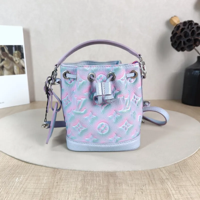 Louis Vuitton Shoulder Bag NANO NOÉ Bucket Bag Nano Collection Calfskin nano 13 × 10 × 16 cm