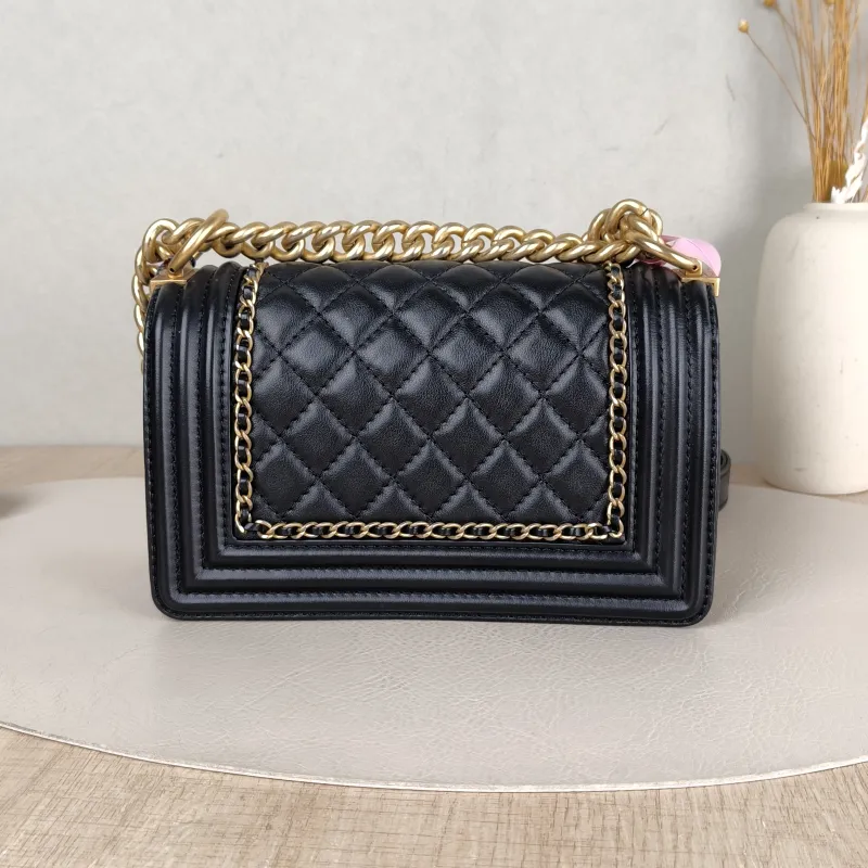 Chanel Crossbody Bag Le Boy Black Calfskin Small 20.5 × 8.5 × 12 cm 29 — cover view 5 of 5