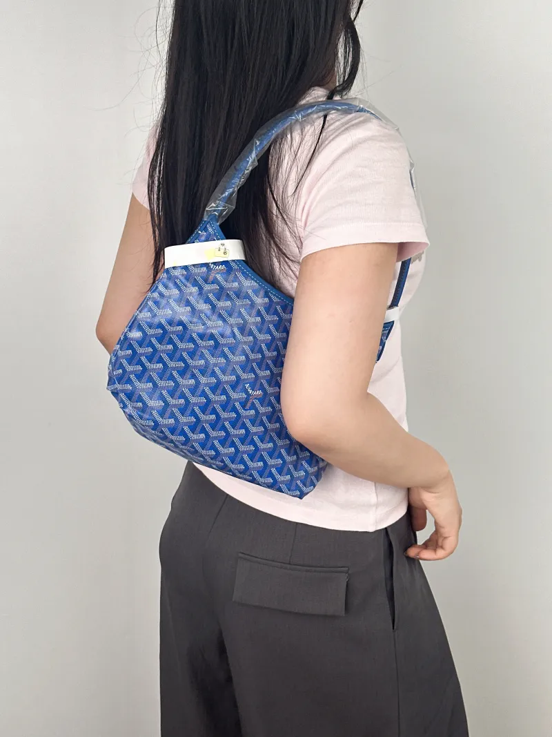GOYARD Shoulder Bag Boheme Hobo​Blue PV Cmini29 × 11 × 18.5 cm — on-model view 2 of 2