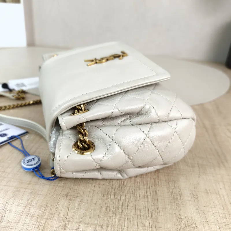 SAINT LAURENT Crossbody Bag NOLITA White SL ambskinmini18 × 6 × 13 cm — detail view 8 of 12