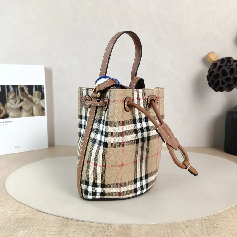 BURBERRY Crossbody Bag Bucket Bag Monogram PVC One Size 17 × 11 × 18 cm — cover view 5 of 6