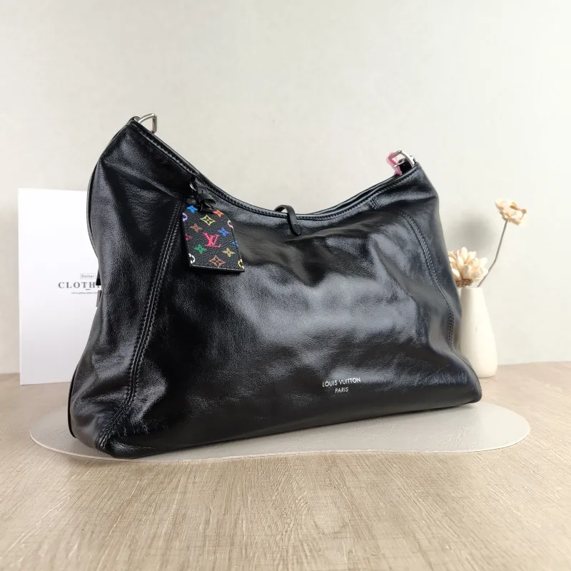 Louis Vuitton Crossbody Bag Carryall Vibe Black · Multicolore SL ambskin Medium 39 × 15 × 30 cm — cover view 4 of 5