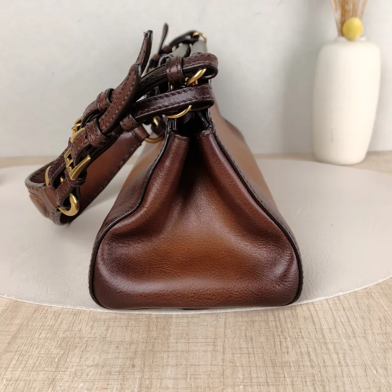 PRADA Shoulder Bag Shoulder Bag Brown Calfskin One Size 32 × 12 × 15 cm — detail view 2 of 12