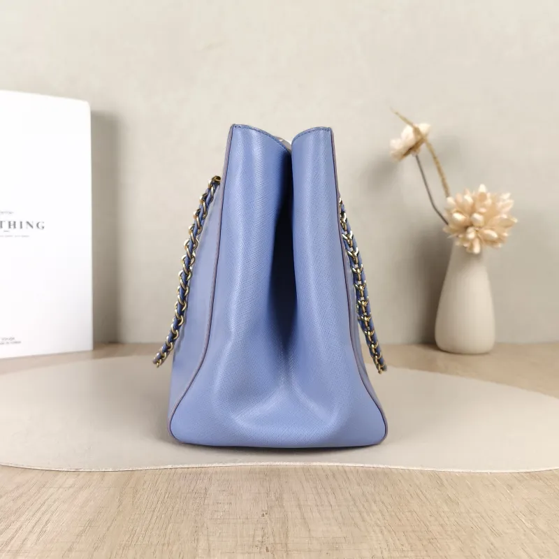 FERRAGAMO Shoulder Bag Tote Bag Blue Calfskin One Size20 × 14 × 20 cm — detail view 9 of 14
